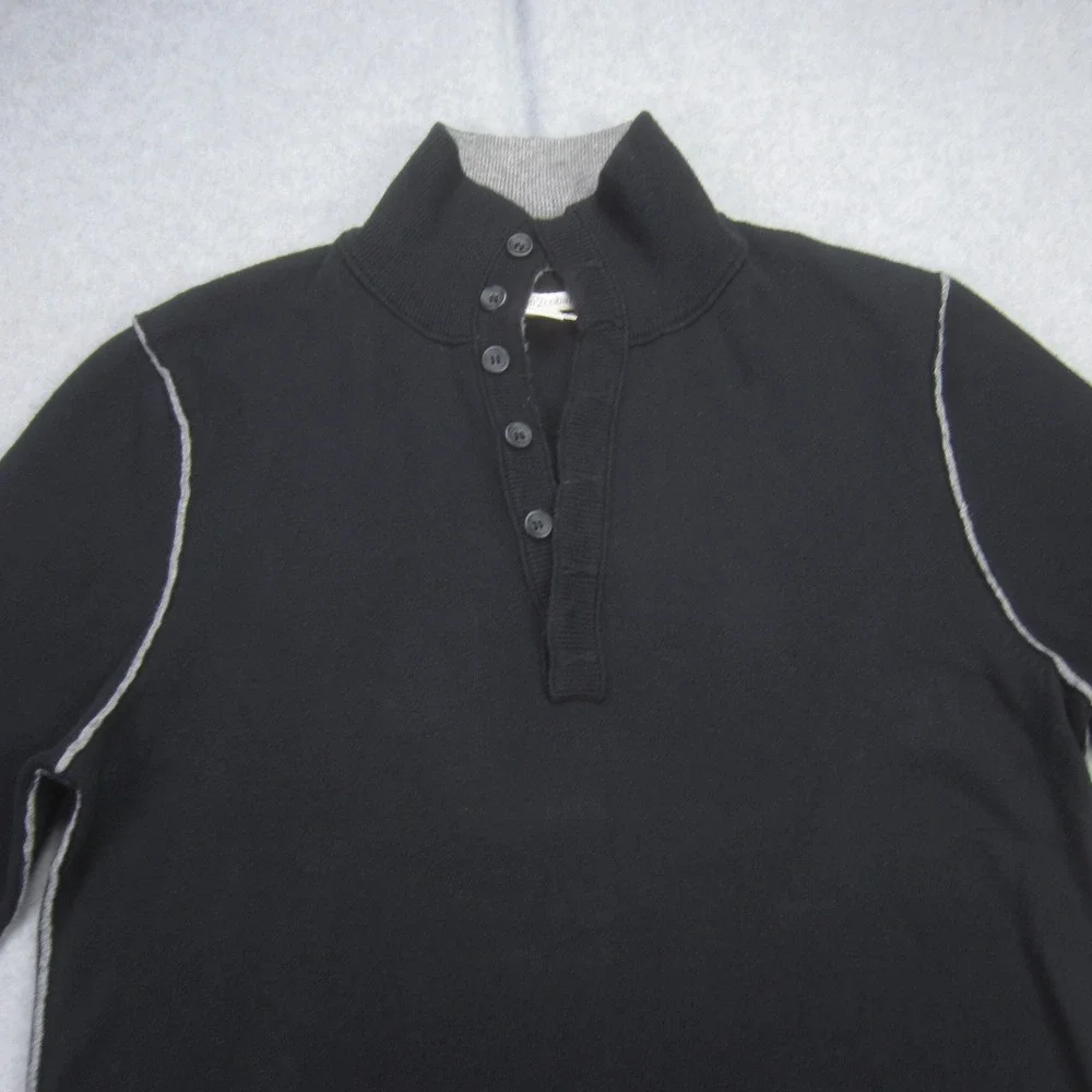 Carbon 2 Cobalt Sweater Mens Medium Black Cotton‎ Cashmere Blend Pullover
